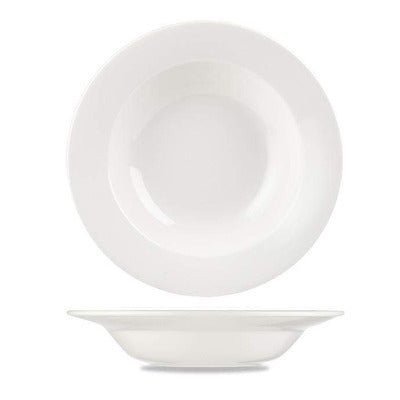 Churchill Alchemy White Rimmed Soup Bowl 24.5cm/9.7" - Coffeecups.co.uk