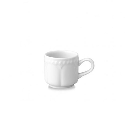 Churchill Buckingham White Stacking Coffee Cup 4oz - Coffeecups.co.uk