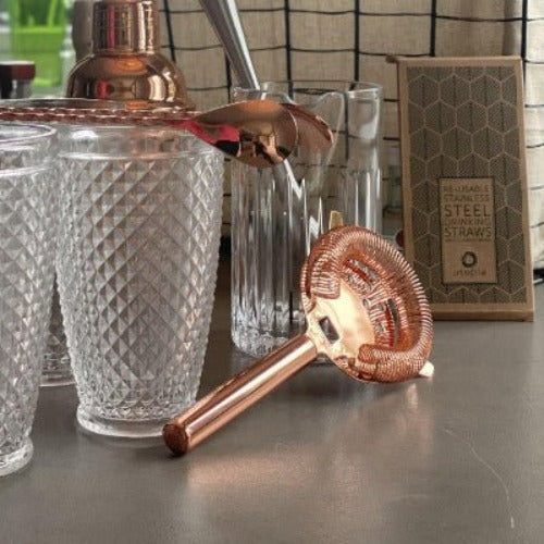 Copper Cocktail Strainer - Coffeecups.co.uk