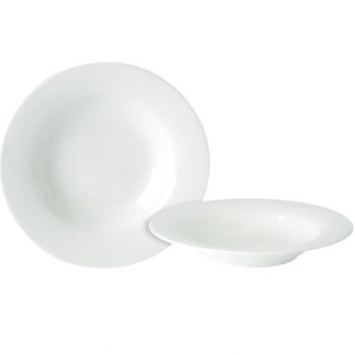 Porcelite Connoisseur Rimmed Soup Bowl 23cm/9" - Coffeecups.co.uk