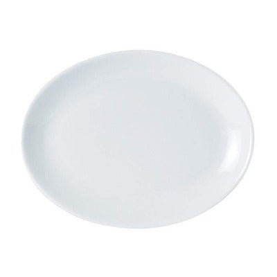 Porcelite Oval Plate 28cm/11" - Coffeecups.co.uk