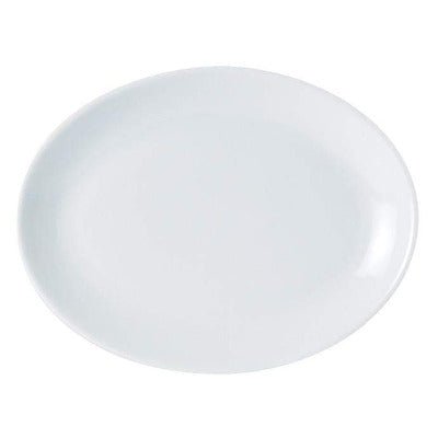 Porcelite Oval Plate 36cm/14.2" - Coffeecups.co.uk