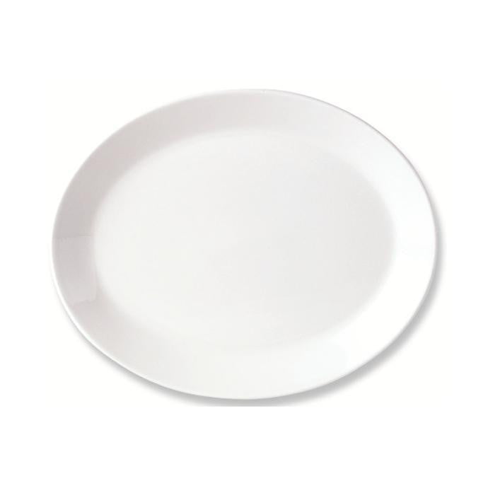 Steelite Simplicity Oval Coupe Plate 25cm/9.8" - Coffeecups.co.uk