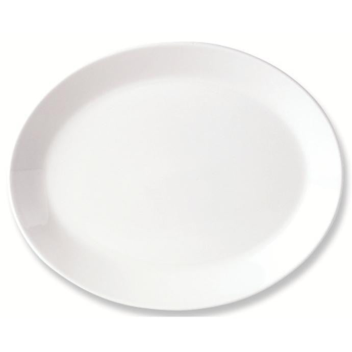 Steelite Simplicity Oval Coupe Plate 34cm/13.4" - Coffeecups.co.uk