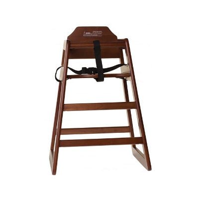 Tablecraft EU Regulation High Chair Walnut - Unassembled - Coffeecups.co.uk