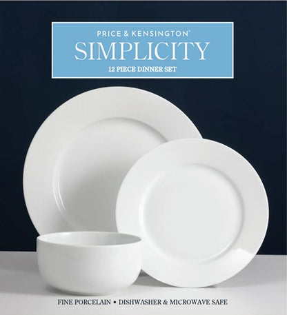 Price & Kensington Simplicity 12pc Dinner Set