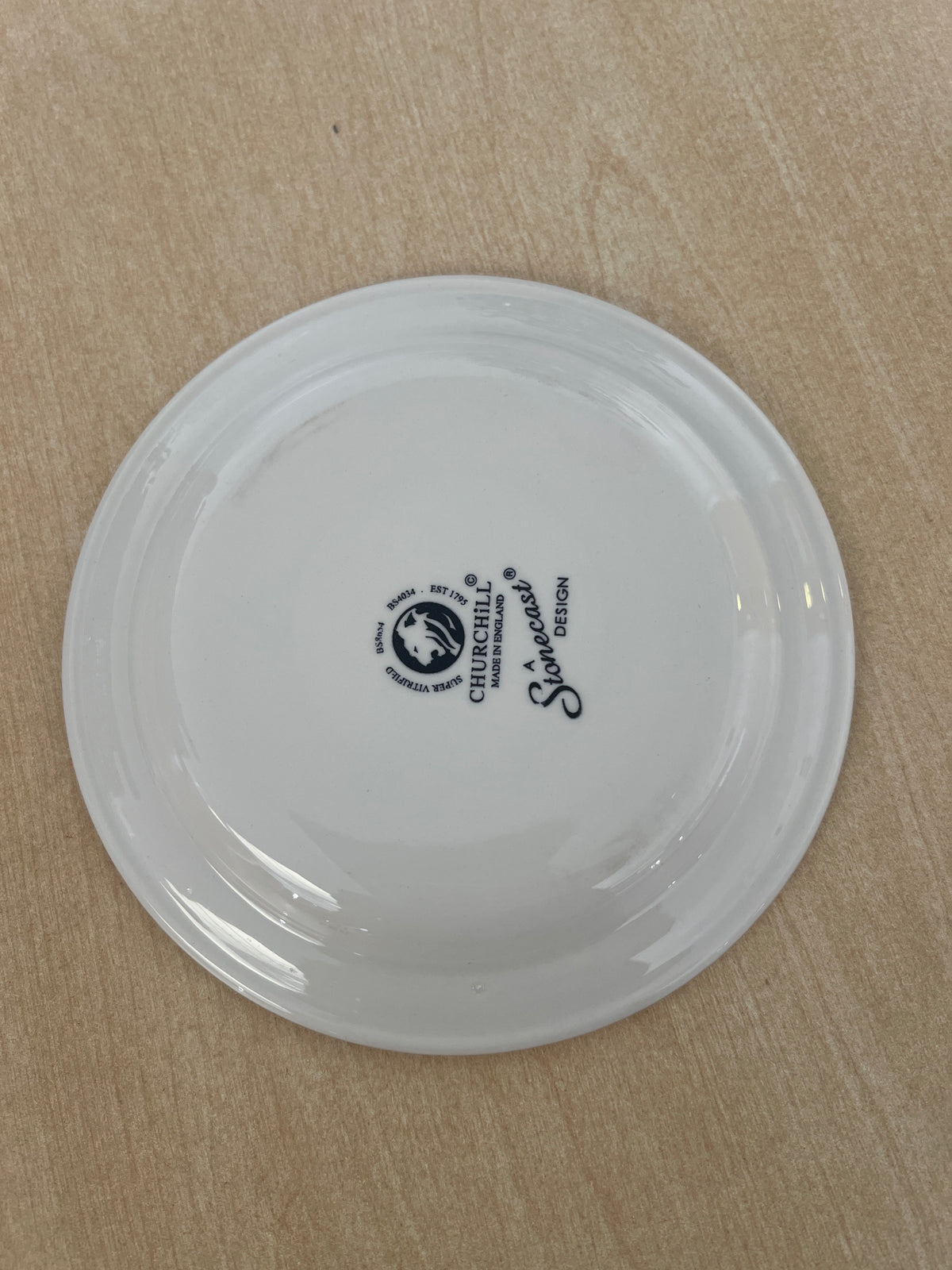 CHURCHILL STONECAST PROFILE SAUCER  5 3/8 INCH PEPPERCORN GREY  SPGSVSM1