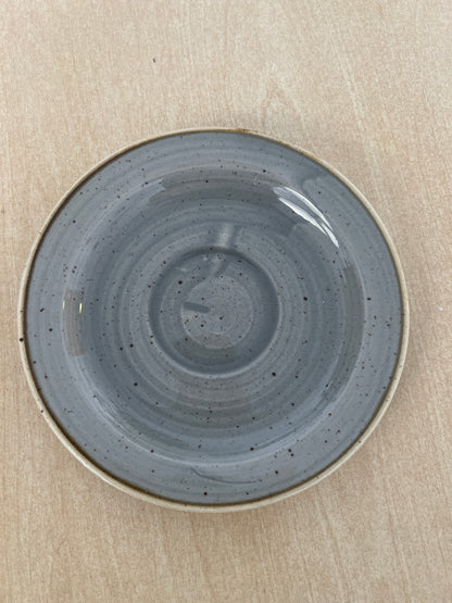CHURCHILL STONECAST PROFILE SAUCER  5 3/8 INCH PEPPERCORN GREY  SPGSVSM1