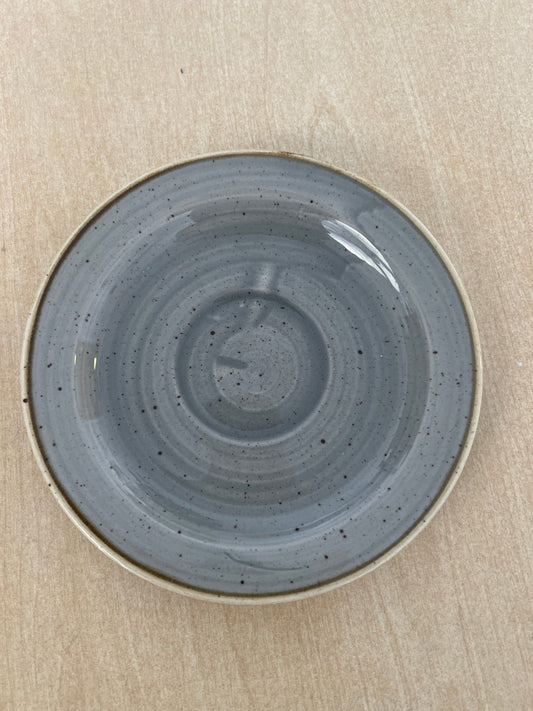 CHURCHILL STONECAST PROFILE SAUCER 5 3/8 INCH PEPPERCORN GREY SPGSVSM1 - Coffeecups.co.uk