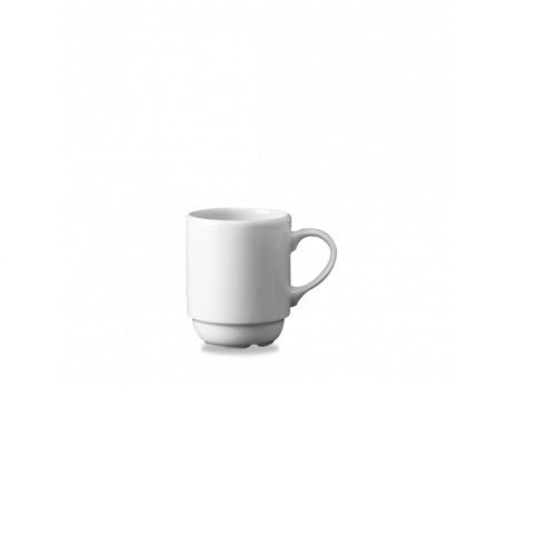 Churchill White Holloware Stacking Mug 9.9oz/280ml - Coffeecups.co.uk