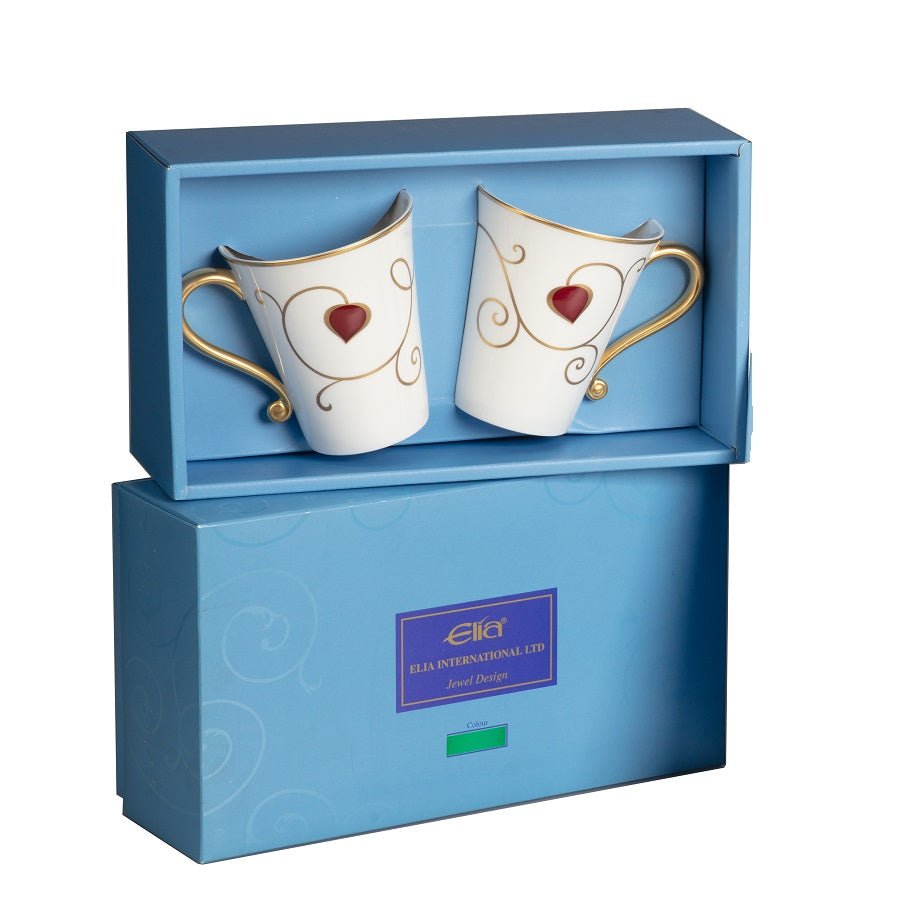 Elia Jewel 2 Piece Fine Bone China Mug Set - Coffeecups.co.uk