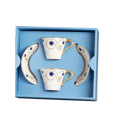 Elia Jewel Fine Bone China Tea Sets (2 Teacups & 2 Saucers) - Coffeecups.co.uk