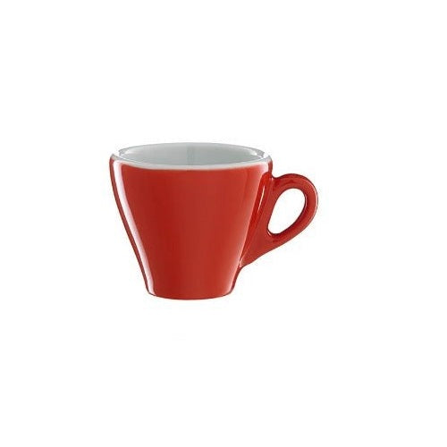 Enrica Espresso Cup and Saucer Set in Red - Coffeecups.co.uk
