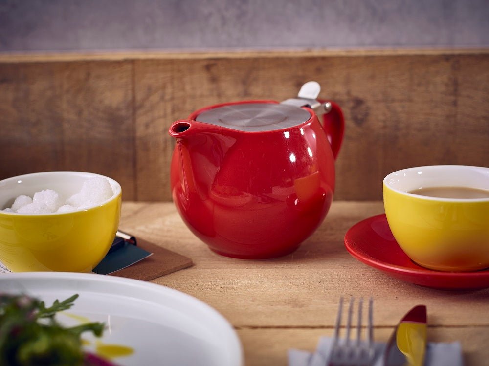 GenWare Colours Teapots w. Stainless Steel Lid & Infuser 17.6oz/500ml - Coffeecups.co.uk