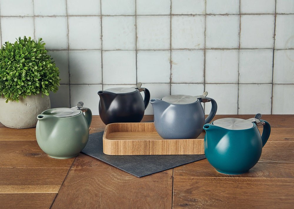 GenWare Matt Teapots w. Stainless Steel Lid & Infuser 17.6oz/500ml - Coffeecups.co.uk