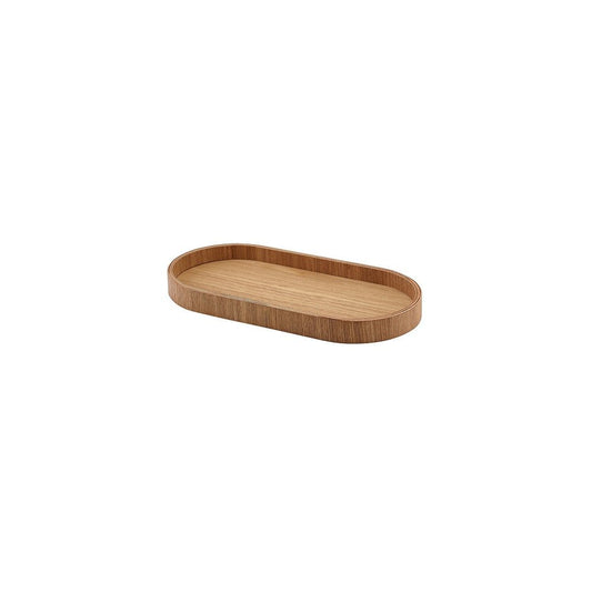 GenWare Oval Light Wood Veneer Tray 23 x 11cm - Coffeecups.co.uk