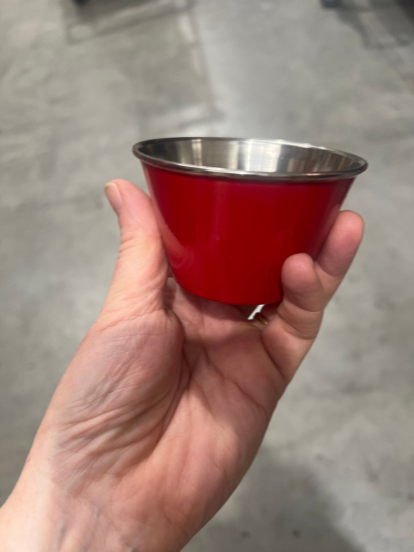 GenWare Red Stainless Steel Ramekin 17cl/ 6oz - Coffeecups.co.uk