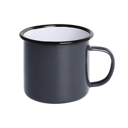 Olympia Enamel Mug Grey 12oz/350ml - Coffeecups.co.uk