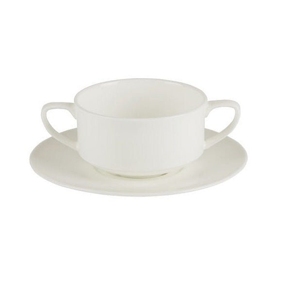 Porcelite Connoisseur Handled Soup Bowl 8oz/250ml - Coffeecups.co.uk