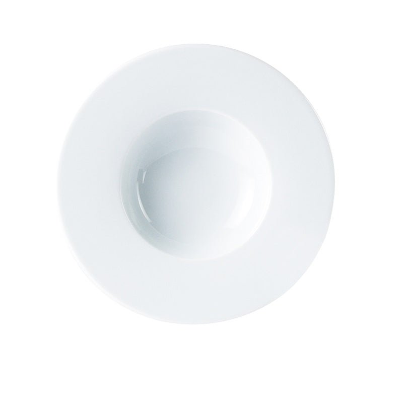 Porcelite Wide Rim Pasta Plate 27cm/10.5″ - Coffeecups.co.uk