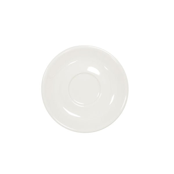 Superwhite Café Porcelain Round Saucer 14cm - Coffeecups.co.uk