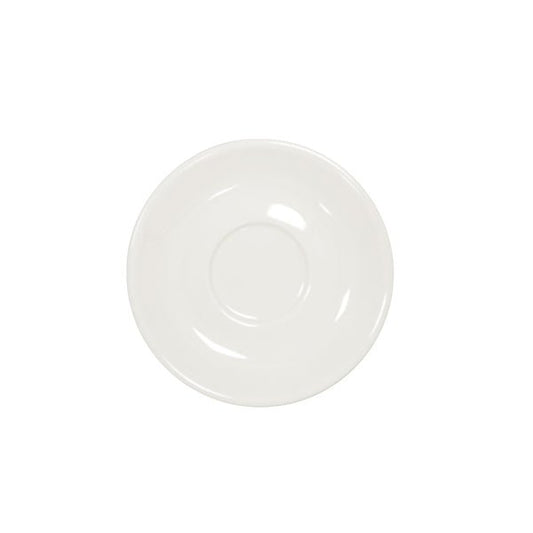 Superwhite Café Porcelain Round Saucer 14cm - Coffeecups.co.uk