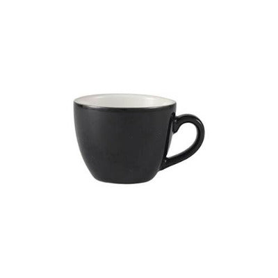 Genware Colours Espresso Cups 3oz coloured porcelain coffee personalised cups black 312109BK