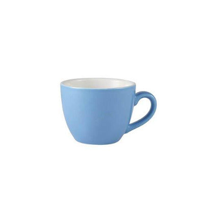Genware Colours Espresso Cups 3oz coloured porcelain coffee personalised cups blue 312109BL
