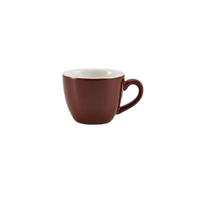 Genware Colours Espresso Cups 3oz coloured porcelain coffee personalised cups brown 312109BR