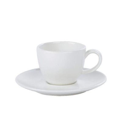 Espresso Cups with Saucer 2.75 oz. Set of 10, Bulk Pack - Perfect for  Espresso, Tea, Other Beverages - White 