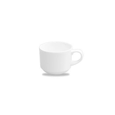 Churchill Alchemy White Stacking Tea Cup 7oz/200ml - Coffeecups.co.uk