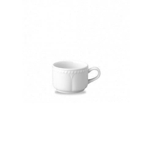 Churchill Buckingham White Stacking Tea Cup - Coffeecups.co.uk