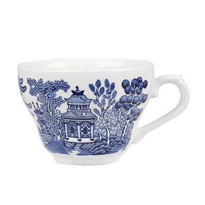 Churchill Vintage Blue Willow Georgian Teacup 7oz/200ml - Coffeecups.co.uk