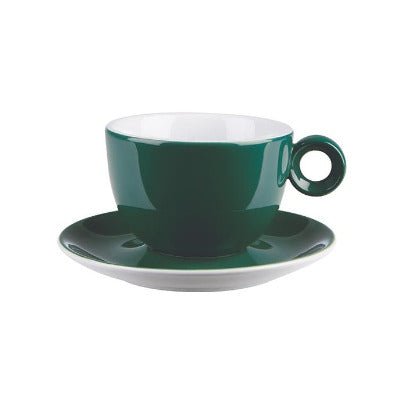 Costa Verde Cafe Cappuccino Saucers 16cm (Fits 8oz & 12oz Cups) - Coffeecups.co.uk
