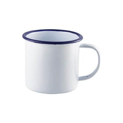 GenWare Enamel White Mugs 12.5oz/355ml - Coffeecups.co.uk