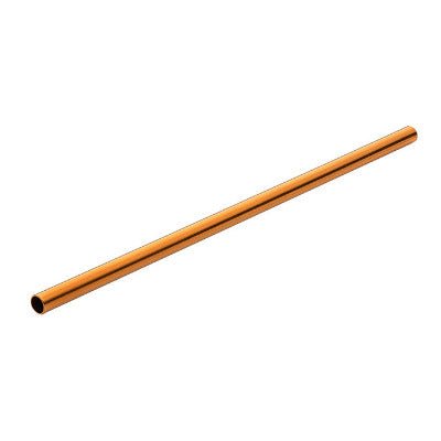 Metal Drinking Straw, Reusable- Copper Effect 14cm BOX OF 12 WITH PIPE CLEANER - Coffeecups.co.uk