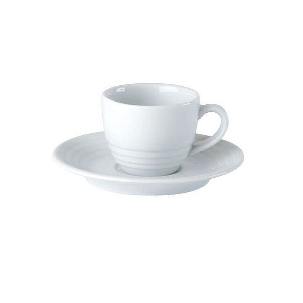 Porcelite Focus Espresso Saucer 13cm - Coffeecups.co.uk
