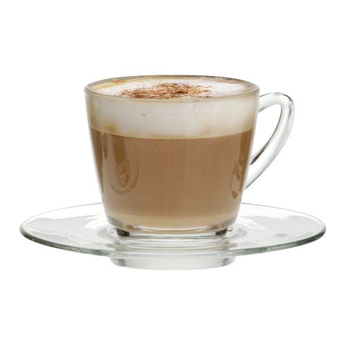 Ultimo Cappuccino Glass Saucer 15cm - Coffeecups.co.uk